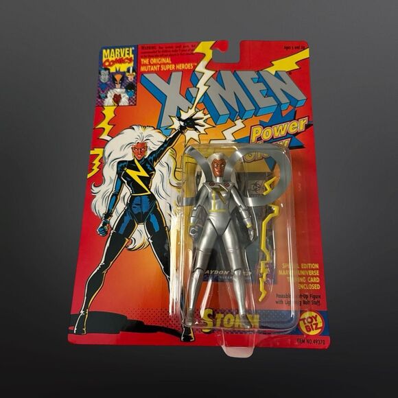 Vintage 1992 ToyBiz Uncanny X-Men Power Glow Storm Gray Action Figure Sealed C1 - Picture 1 of 4